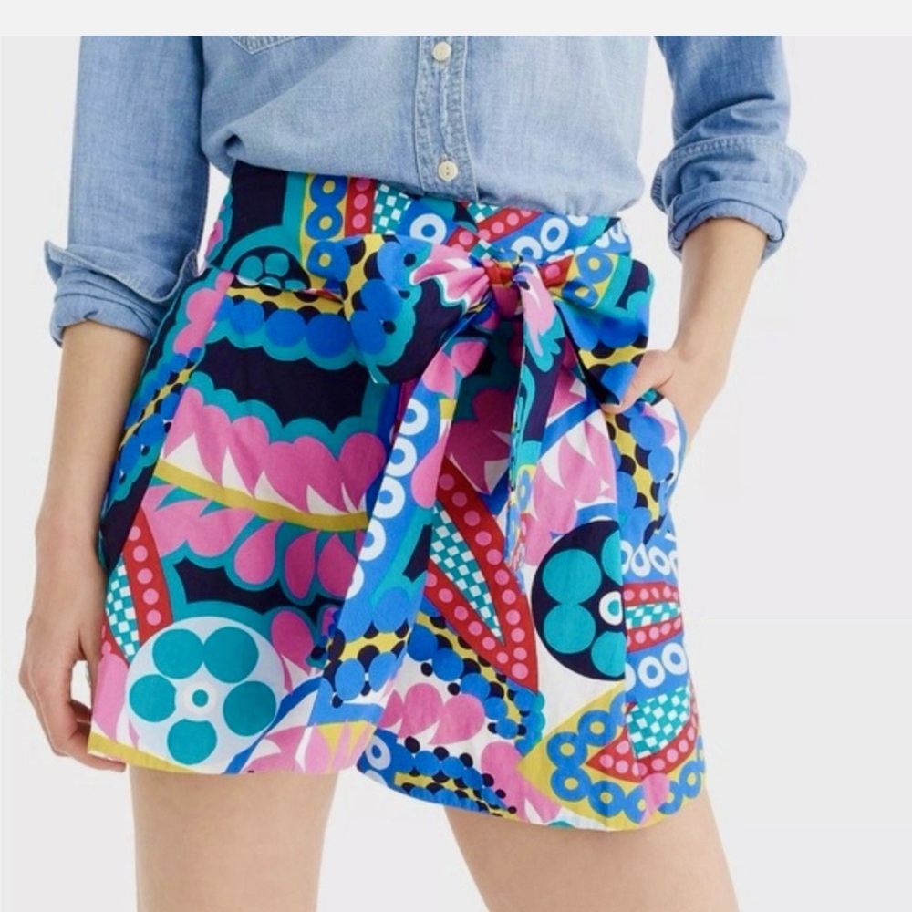 NWT J. Crew Tie-waist short in Ratti® kaleidoscope floral Size 6